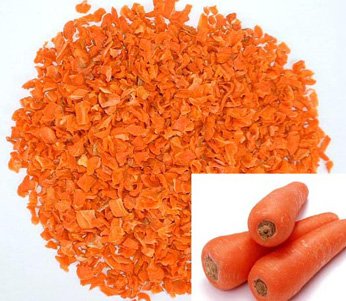dehydrated carrot cubes